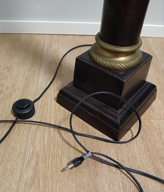 Vintage Herda Holland Floor light, Velvet, Wood, Beige (photo 8 of 10)