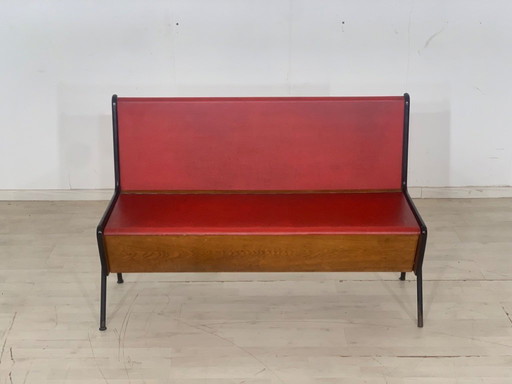 Mid Century Banquette Canapé Coffre Vintage