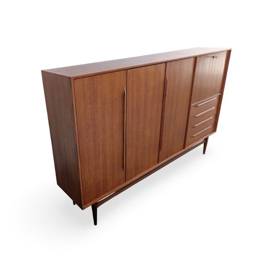 Original Midcentury Cabinet Heinrich Riestenpatt Teak High Boards – Wood (photo 23 of 24)