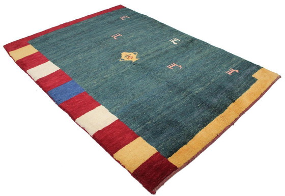 Image 1 of Original Perserteppich Gabbeh Ghashghai Orientteppich 208 cm x 148 cm Alt Natur