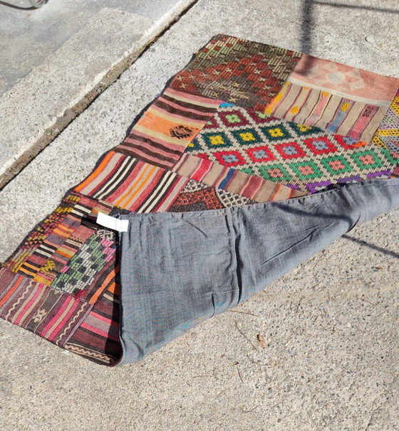 Tappeto Kelim Patchwork multicolore, 182 x 124 cm, Tappeti, Tessile, Lana, Bohemian (foto 4 di 7)