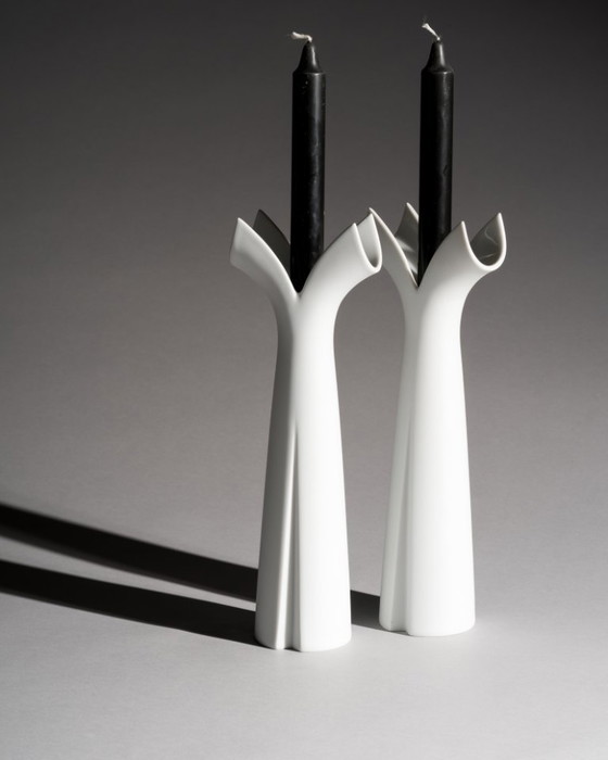 Image 1 of Lino Sabattini Rosenthal Studio Line "Pianta" Portacandele in porcellana Duo Germania