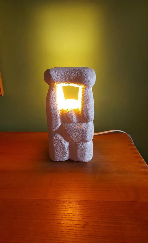 Lampe aus geschnitztem Stein Albert Tormos, ca. 1970