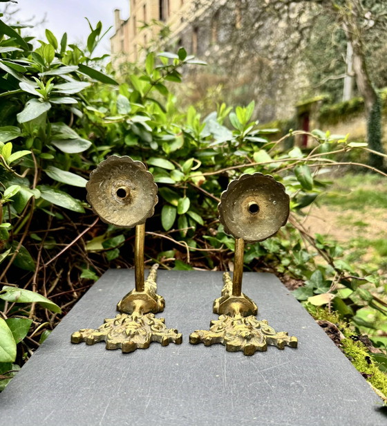 2 wall sconces in solid brass "Medusa" 1950s – Wall lights, Barok (photo 9 of 12)