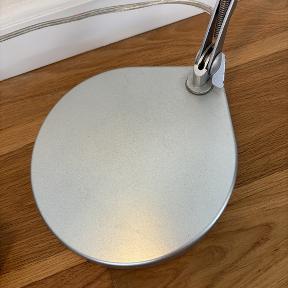 Vintage Massive Desk Lamp – Metal, Chrome (photo 6 of 8)