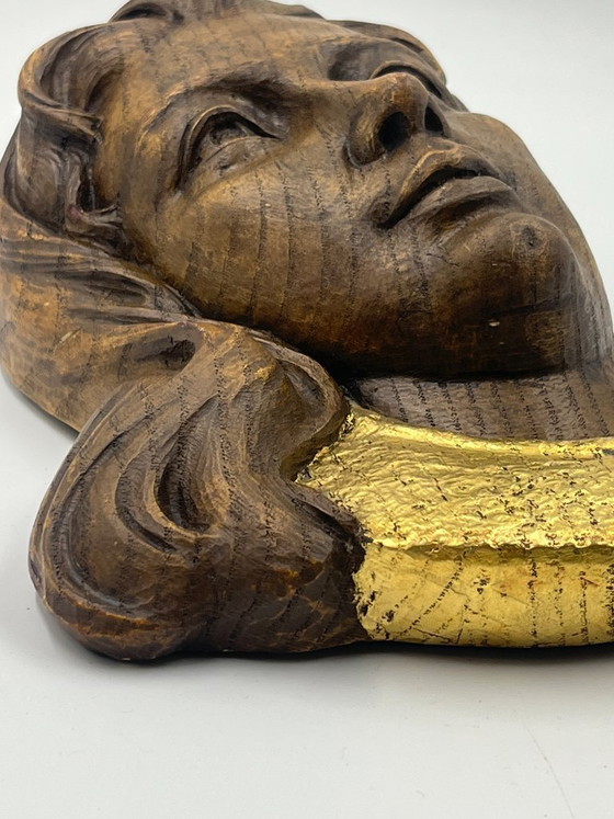 Altorelievo in Gesso Dorato L'Inspiré – Da Raoul Larche – Decorazioni murali, Ceramic (photo 8 of 10)