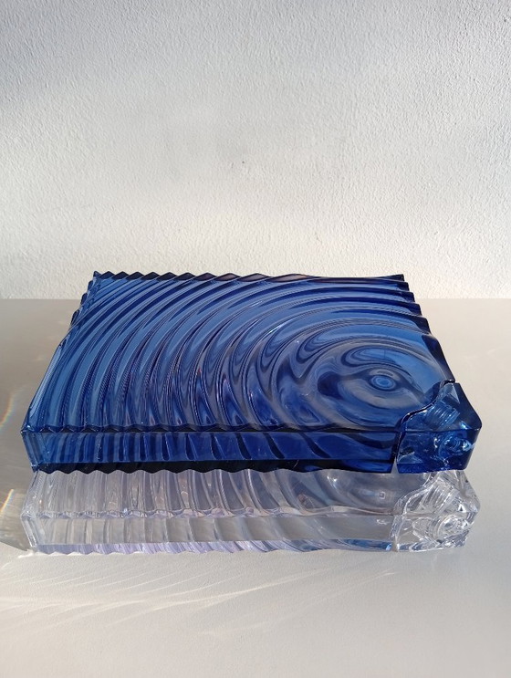 Image 1 of Ron Arad für GUZZINI 'Ripples' Wasserflasche 2er-Set transparent und blau