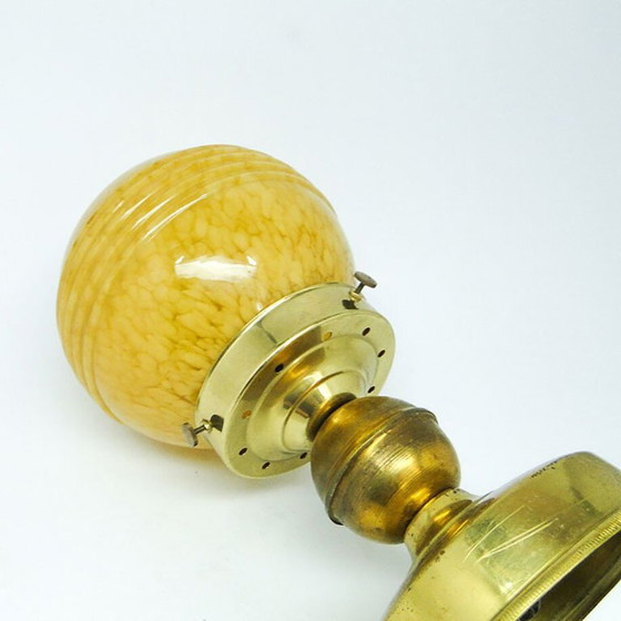 Suspension Art Déco, Allemagne, années 1930 – Glass, Brass (photo 4 of 10)