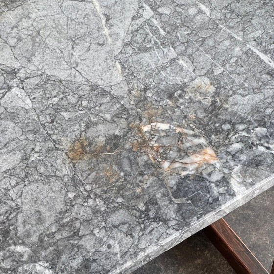 Image 1 of Mid-Century Modern Brass & Marble Coffee Table, 1960