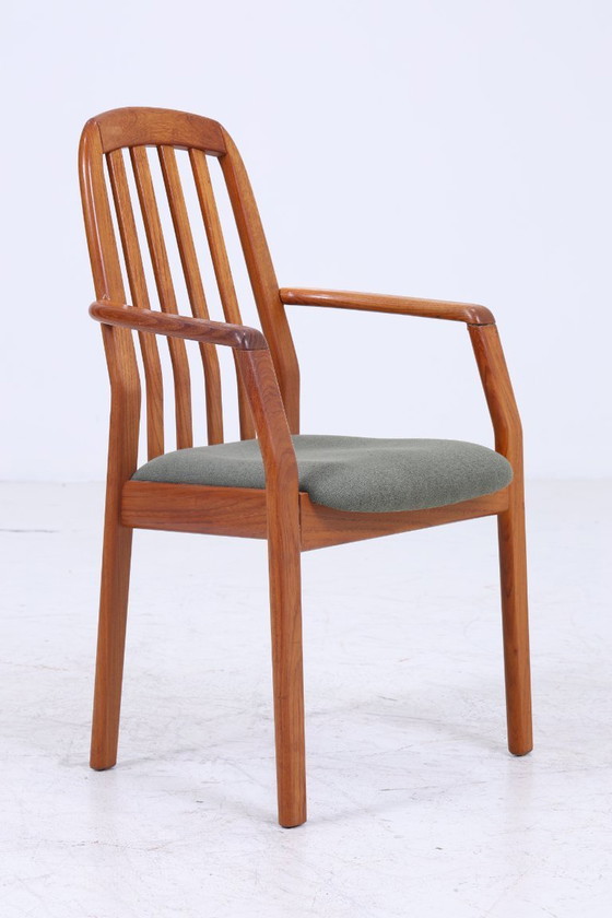 Image 1 of Sedia Dyrlund vintage in teak degli anni '60| poltrona mid-century anni '70 | sedia da cucina retrò #06-49