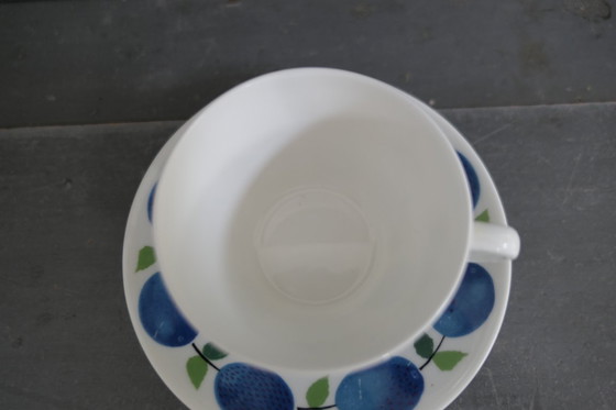 Image 1 of Tasse et soucoupe Gustavsberg vintage Prunus Suède