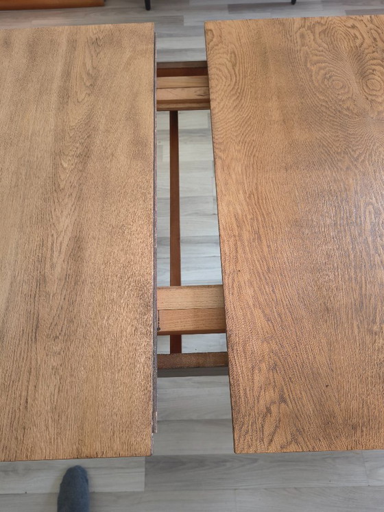 Image 1 of Mid-Century extendable dining table (120-165) – Oak