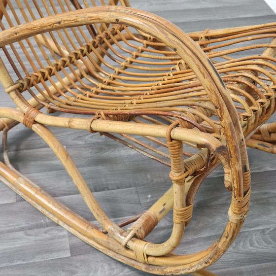 Image 1 of Poltrona a Dondolo Rocking Chair Francese Vintage Design Modernariato 1960’s