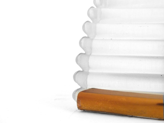 Image 1 of Lampada da parete Archimede Seguso Italia in cristallo pressato e ottone, design anni '30