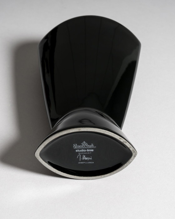 Image 1 of Porcelaine Noire Matt & Glänzend Rosenthal Designer Vase Trio Minimalistischer Chic