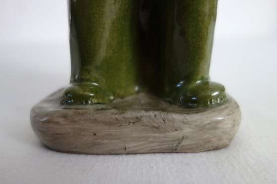 Image 1 of Chinese Porcelain Biscuit Soldier Figurine Statue - Cultural Revolution #1