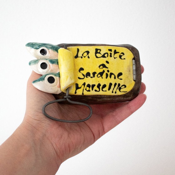 Image 1 of Scatola per sardine in ceramica, Marsiglia, Francia, Nahmias Ceramicas