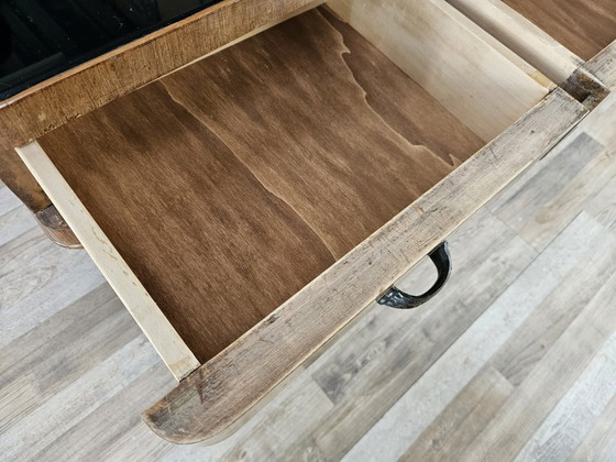 Image 1 of Art-Deco-Schminktisch mit großem Spiegel