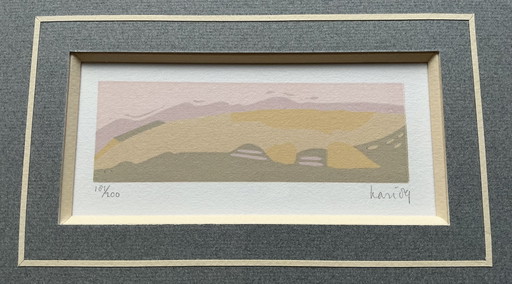 Harr Scheffer - Linogravure Ronkenstein (2009) – lithos zeefdrukken, Glass, Paper (photo 2 of 7)