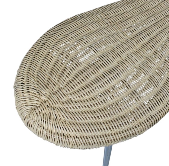 Image 1 of Banc IKEA Peanut en osier Suède années 1980.