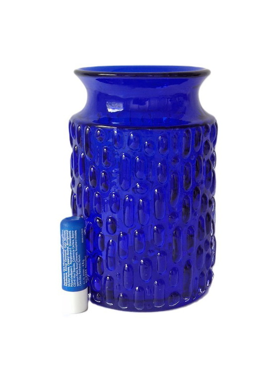 Image 1 of Eneryda Glasbruk - Kobaltblauwe vaas en schaal - 60s