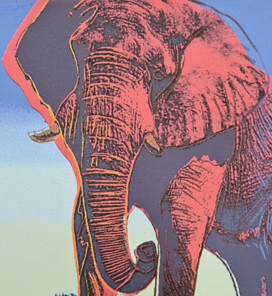 Image 1 of D'après Andy Warhol, Éléphant, années 1980, lithographie