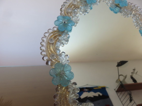 Specchio Veneziano in Vetro di Murano, Da Appoggiare o Appendere, 1950 – Murano Glass (photo 12 of 15)