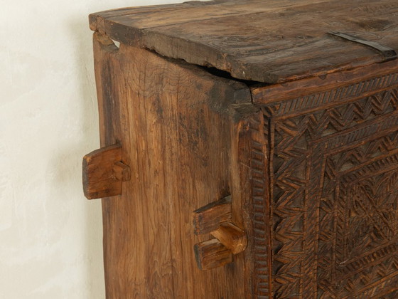 Antico baule nuziale turkmeno – Armadi contenitori, Wood (photo 8 of 9)