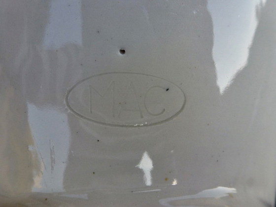 Image 1 of Mayonnaise jar with lid, made of solid stoneware.