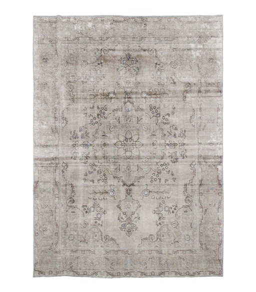 Tapis Oriental Noué à la Main Vintage Art Classique & Design en Relief 320 x 245 cm Couleur Beige