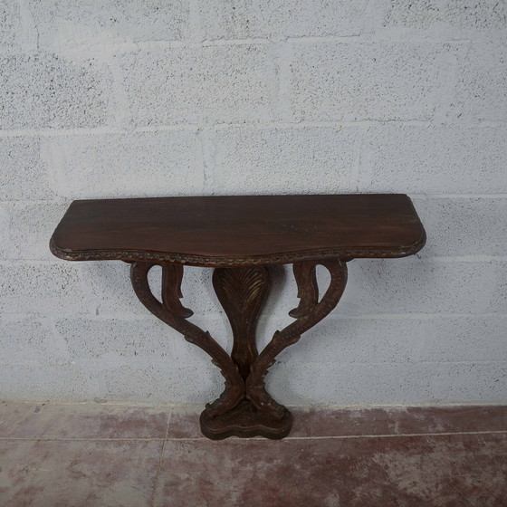 Petite Console Murale Style Empire – Bois, Klassiek (photo 4 of 10)