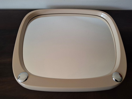 Image 1 of Vintage kunststof wandspiegel, mooi design jaren 70