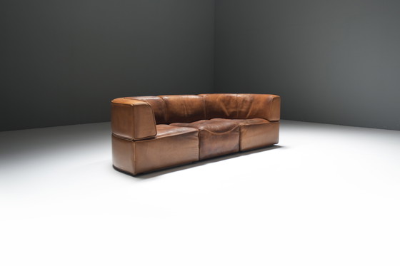 Image 1 of Perfect Patinated DS-15 Modular Sofa by Team De Sede for De Sede Swiss
