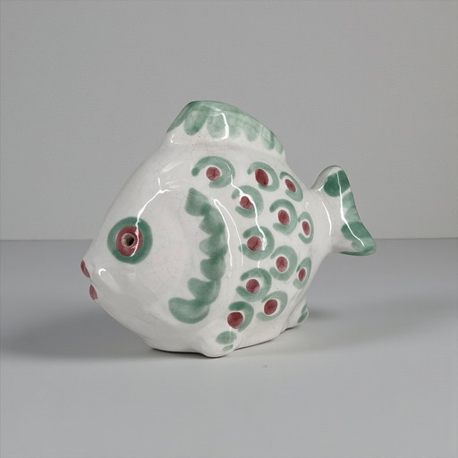 Vintage Gmundner Keramik Fish – Large Hand-Painted Money Box (19 cm)