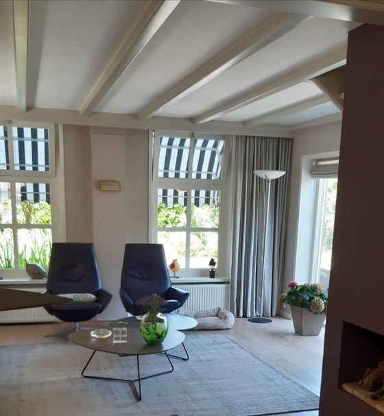 Image 1 of Due poltrone di design Topform - pelle - blu scuro