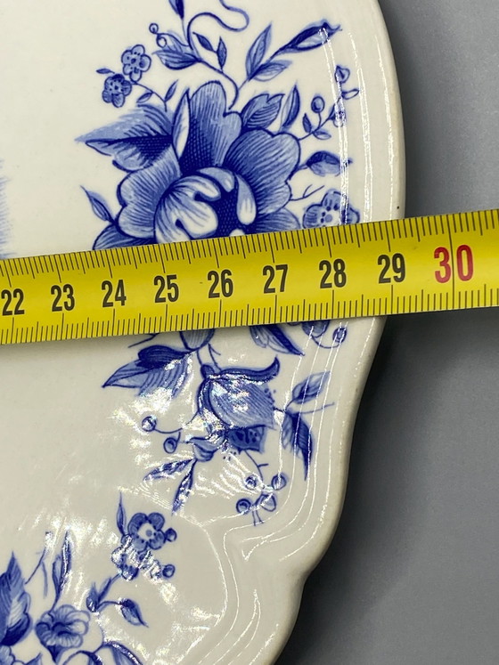 Sarreguemines Romantic Blue and White 1980s Cheese Platter – Decorative Objects, Metal, Vintage (photo 5 of 6)