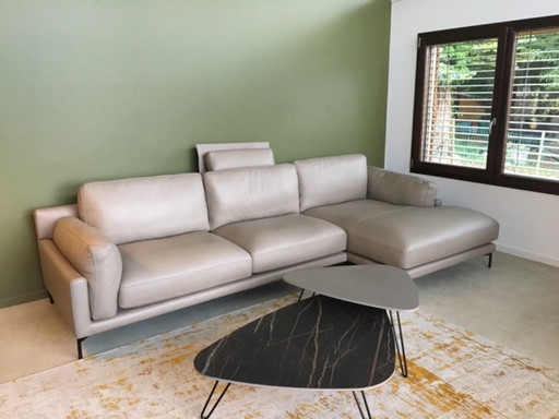 Canapé d'angle cuir designer italien