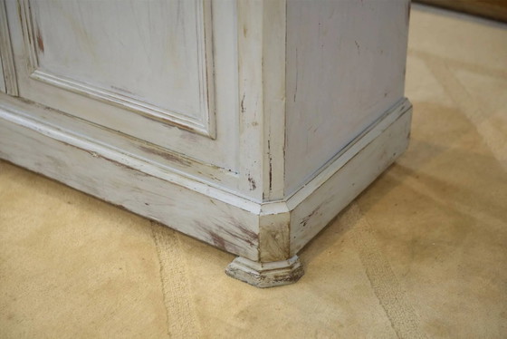 Credenza a due corpi patinata del XIX secolo. – Armadi contenitori, Vintage (photo 9 of 14)