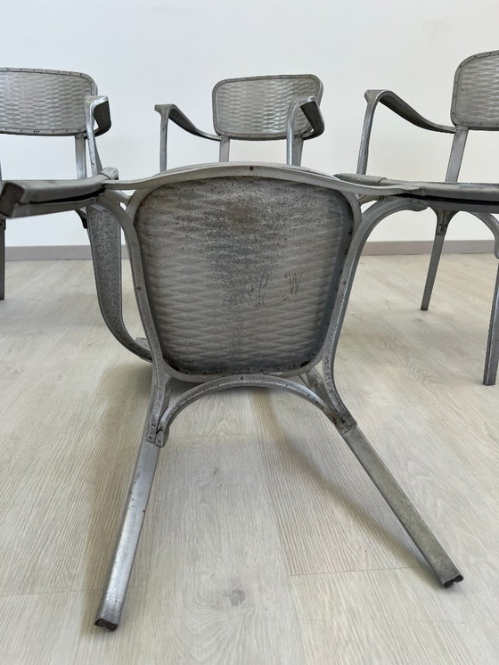 Image 1 of Aluminiumstühle - Avec-Plakette « Gaston Viort - Salon de Provence »