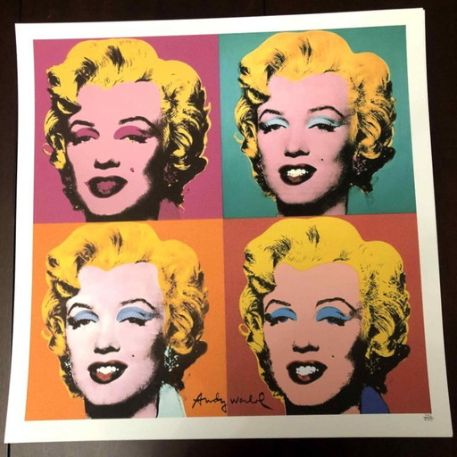 1990s After Andy Warhol "Marilyn Monroe" Lithograph – lithos zeefdrukken, Paper