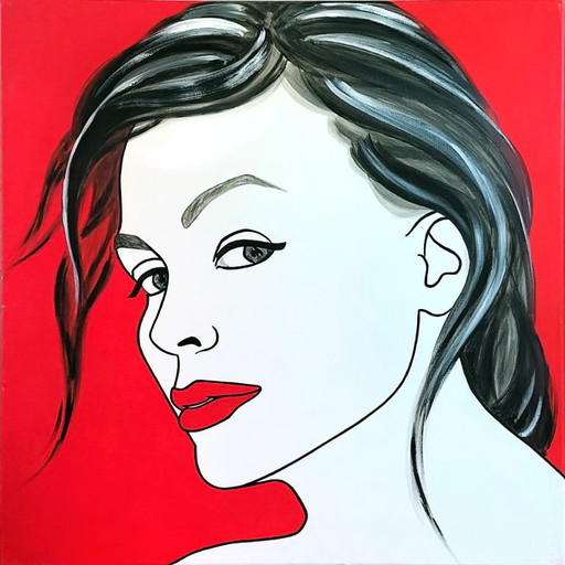 Venus - Bianca Vellekoop - Acrylic 80 X 80 Cm – schilderijen tekeningen, Canvas