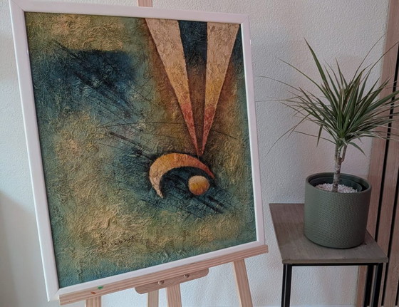 Image 1 of Abstraktes Gemälde in Mischtechnik – gerahmt