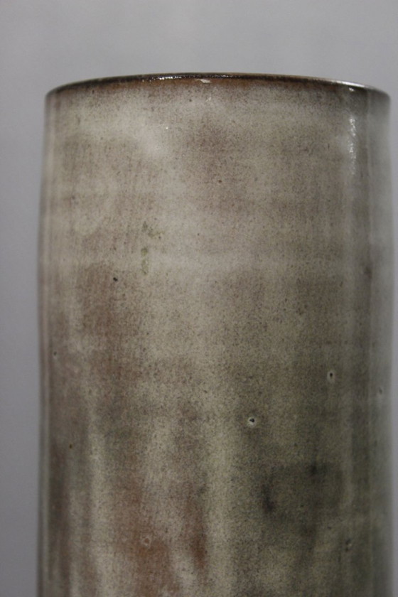 Image 1 of Marius & Huguette Bessone geometric scroll vase Vallauris France