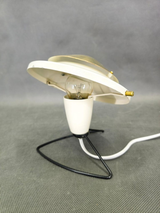 Image 1 of Zukov Czech Space Age Table Lamp, Brass and White Metal, 1970s