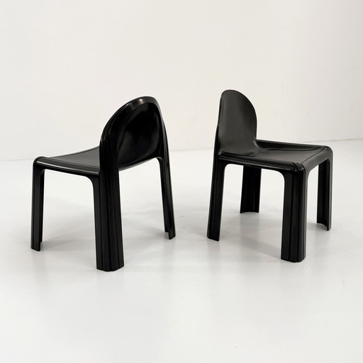 Black Model 4854 Chair by Gae Aulenti for Kartell, 1970s