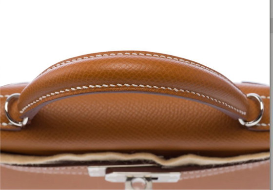Image 1 of Borsa HERMES Kelly Mini in cuoio dorato - 103393