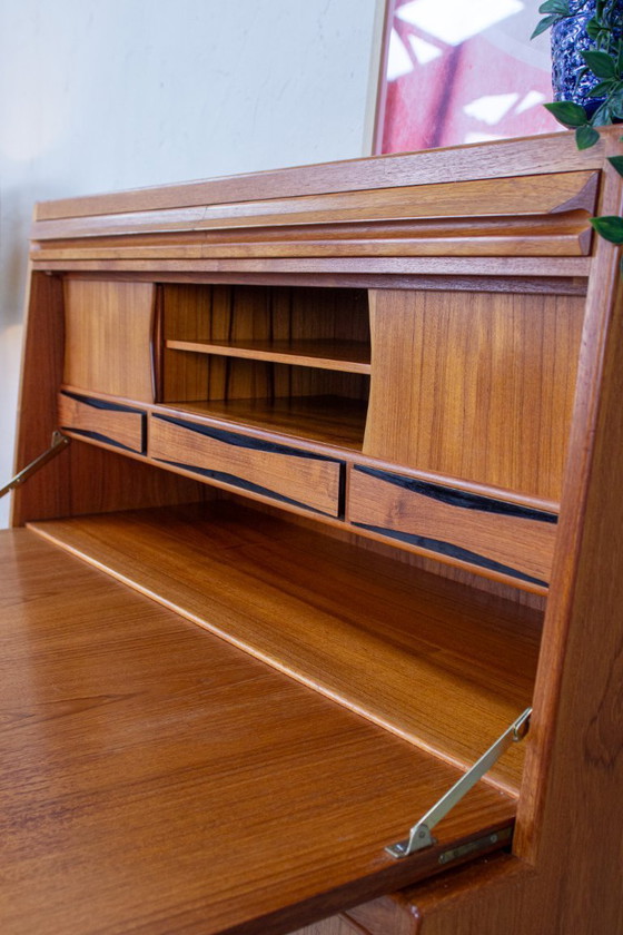 Image 1 of Scrivania da segretaria vintage in teak Erling Torvits, scrivania da scrittura danese