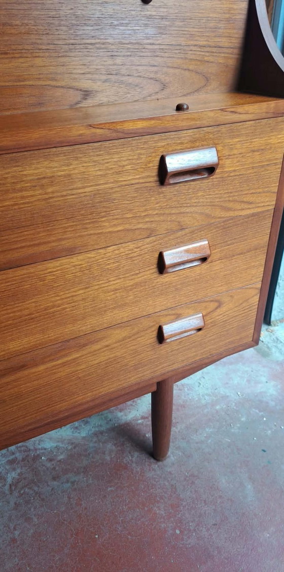 Teak secretary cabinet by Børge Mogensen with desk and drawers, Wood, Brown, Mid Century Modern (photo 4 of 6)