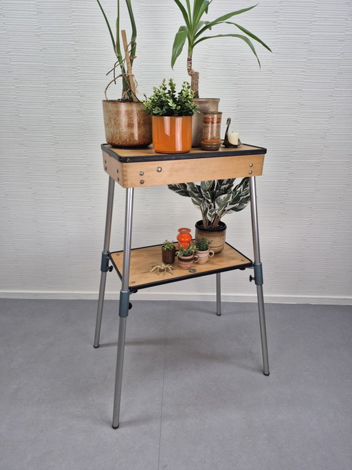 Table d'appoint vintage (table pour projecteur de films Karba) – plantentafel, Metal, Wood