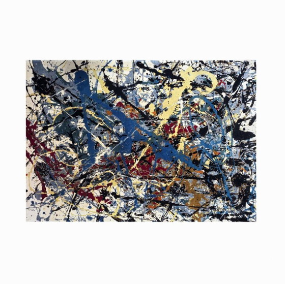 Tappeto annodato a mano in lana e seta, stile Jackson Pollock - 2x3 m – Tappeti, Wool (photo 4 of 8)